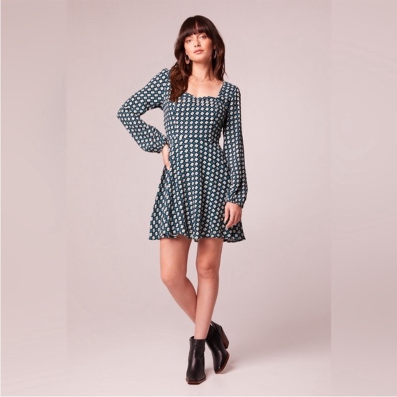 Band Of The Free Dresses & Skirts - NWT Band Of The Free Genevieve Teal
Diamond Long Skeeve Mini Dress Medium